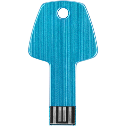USB-Stick Schlüssel , hellblau MB , 16 GB , Aluminium MB , 5,70cm x 3,20cm x 0,30cm (Länge x Höhe x Breite), Bild 6