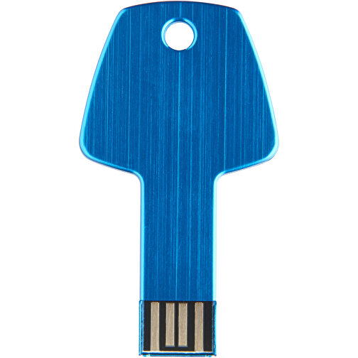 USB-Stick Schlüssel , hellblau MB , 4 GB , Aluminium MB , 5,70cm x 3,20cm x 0,30cm (Länge x Höhe x Breite), Bild 3