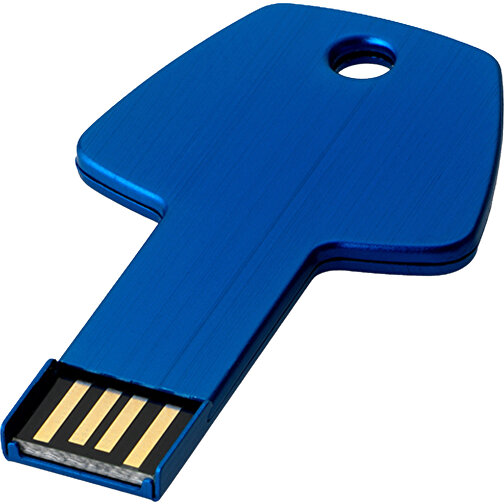 USB-Stick Schlüssel , navy MB , 1 GB , Aluminium MB , 5,70cm x 3,20cm x 0,30cm (Länge x Höhe x Breite), Bild 1