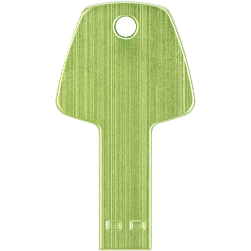 USB-Stick Schlüssel , grün MB , 4 GB , Aluminium MB , 5,70cm x 3,20cm x 0,30cm (Länge x Höhe x Breite), Bild 5