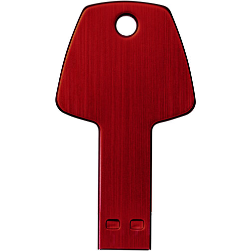 USB-Stick Schlüssel , rot MB , 2 GB , Aluminium MB , 5,70cm x 3,20cm x 0,30cm (Länge x Höhe x Breite), Bild 4