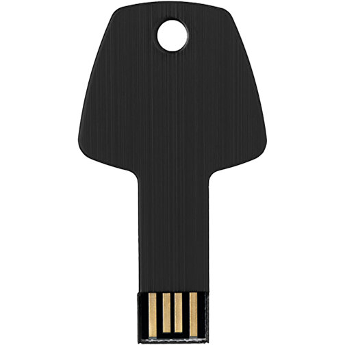 USB-Stick Schlüssel , schwarz MB , 16 GB , Aluminium MB , 5,70cm x 3,20cm x 0,30cm (Länge x Höhe x Breite), Bild 3
