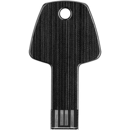 USB-Stick Schlüssel , schwarz MB , 1 GB , Aluminium MB , 5,70cm x 3,20cm x 0,30cm (Länge x Höhe x Breite), Bild 6
