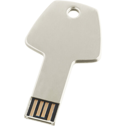 USB-Stick Schlüssel , silber MB , 32 GB , Aluminium MB , 5,70cm x 3,20cm x 0,30cm (Länge x Höhe x Breite), Bild 1