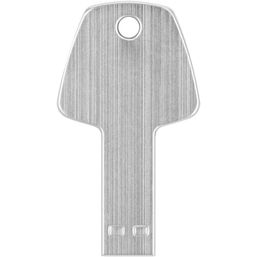 USB-Stick Schlüssel , silber MB , 16 GB , Aluminium MB , 5,70cm x 3,20cm x 0,30cm (Länge x Höhe x Breite), Bild 4