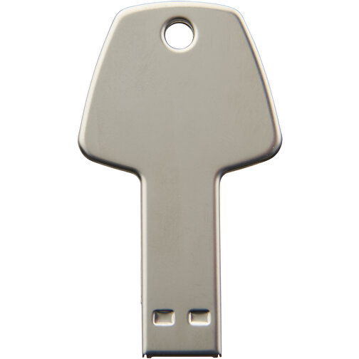 USB-Stick Schlüssel , silber MB , 4 GB , Aluminium MB , 5,70cm x 3,20cm x 0,30cm (Länge x Höhe x Breite), Bild 3