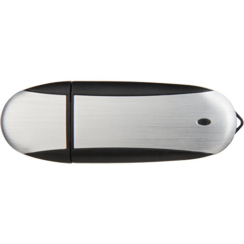 Memo USB-Stick , schwarz / silber MB , 4 GB , Kunststoff, Aluminium MB , 6,00cm x 2,40cm x 1,20cm (Länge x Höhe x Breite), Bild 3