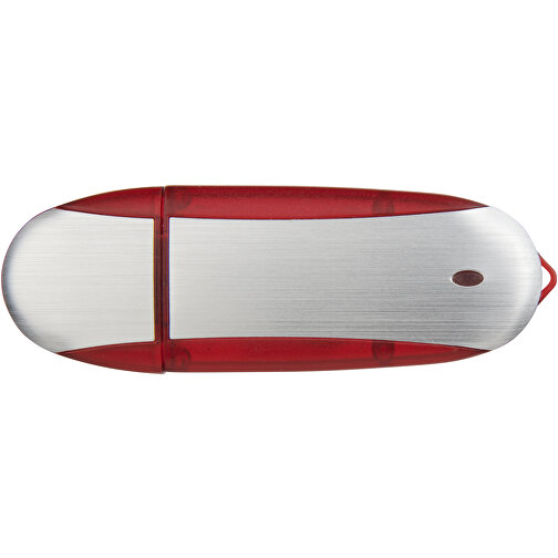 Memo USB-Stick , rot / silber MB , 32 GB , Kunststoff, Aluminium MB , 6,00cm x 2,40cm x 1,20cm (Länge x Höhe x Breite), Bild 3