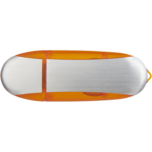 Memo USB-Stick , orange / silber MB , 32 GB , Kunststoff, Aluminium MB , 6,00cm x 2,40cm x 1,20cm (Länge x Höhe x Breite), Bild 4