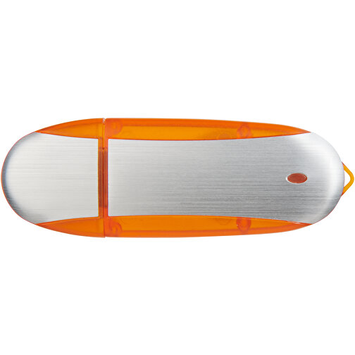 Memo USB-Stick , orange / silber MB , 4 GB , Kunststoff, Aluminium MB , 6,00cm x 2,40cm x 1,20cm (Länge x Höhe x Breite), Bild 8