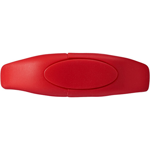 Bracelet USB-Stick , rot MB , 8 GB , Silikon Kunststoff MB , 24,40cm x 2,10cm x 1,10cm (Länge x Höhe x Breite), Bild 4