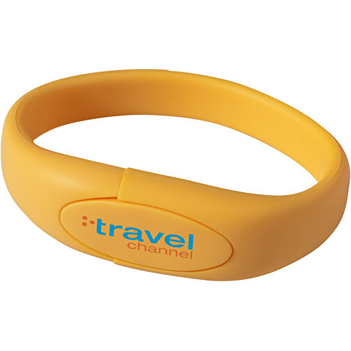Bracelet USB-Stick , orange MB , 32 GB , Silikon Kunststoff MB , 24,40cm x 2,10cm x 1,10cm (Länge x Höhe x Breite), Bild 2
