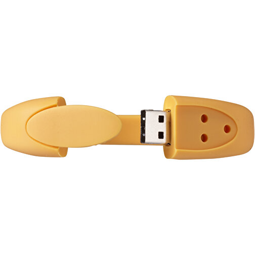 Bracelet USB-Stick , orange MB , 1 GB , Silikon Kunststoff MB , 24,40cm x 2,10cm x 1,10cm (Länge x Höhe x Breite), Bild 3