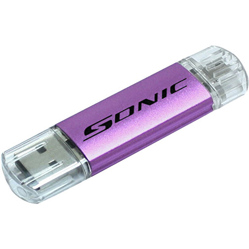 Silicon Valley On-the-Go USB-Stick , magenta MB , 4 GB , Aluminium MB , 6,90cm x 1,80cm x 0,70cm (Länge x Höhe x Breite), Bild 2