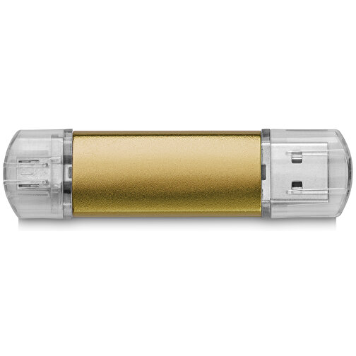 Silicon Valley On-the-Go USB-Stick , gold MB , 1 GB , Aluminium MB , 6,90cm x 1,80cm x 0,70cm (Länge x Höhe x Breite), Bild 4