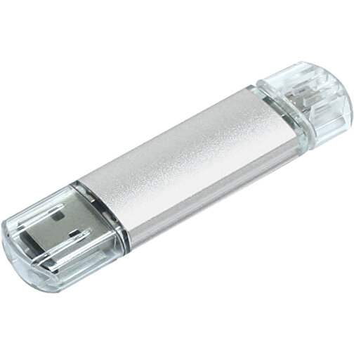 Silicon Valley On-the-Go USB-Stick , silber MB , 16 GB , Aluminium MB , 6,90cm x 1,80cm x 0,70cm (Länge x Höhe x Breite), Bild 1