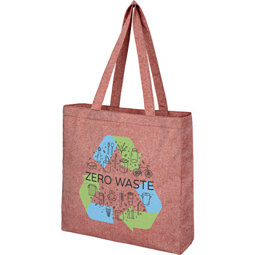 Pheebs poszerzana torba na zakupy z bawełny z recyclingu o gramaturze 210 g/m2, Obraz 2