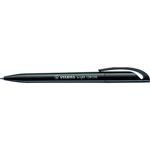 STABILO Bright Kugelschreiber , Stabilo, schwarz, recycelter Kunststoff, 14,70cm x 1,60cm x 1,20cm (Länge x Höhe x Breite), Bild 3