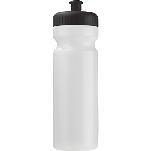 Sportflasche Bio 750ml , transparent schwarz, Bio PE, 24,80cm (Höhe), Bild 1