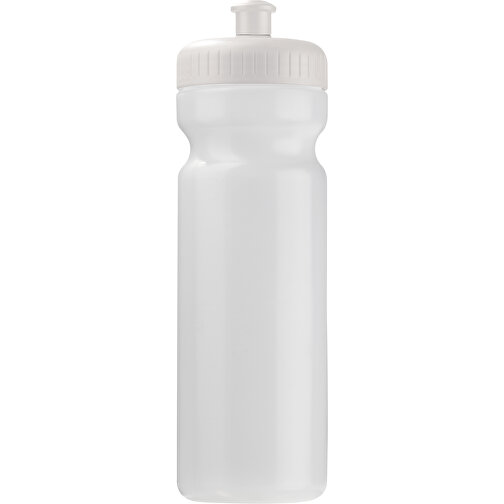 Sportflasche Bio 750ml , transparent weiß, Bio PE, 24,80cm (Höhe), Bild 1