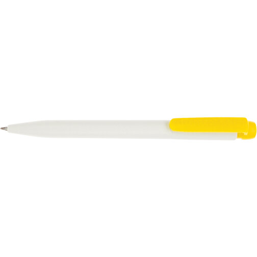Kugelschreiber Ingeo TM Pen Hardcolour , weiß / gelb, PLA, 13,30cm (Länge), Bild 3