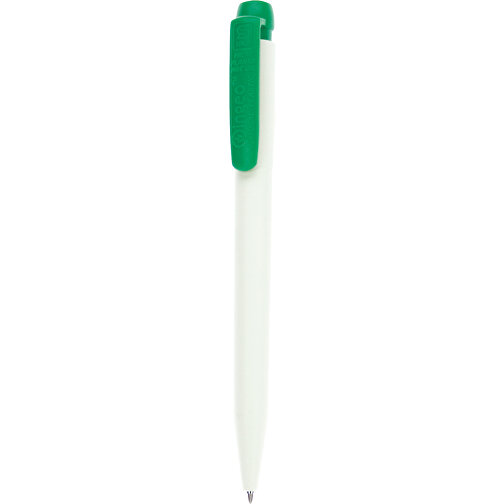 Kugelschreiber Ingeo TM Pen Hardcolour , weiß / grün, PLA, 13,30cm (Länge), Bild 1