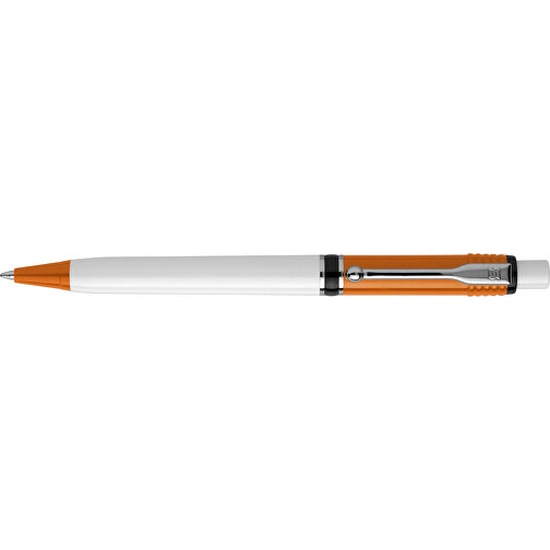 Kugelschreiber Raja Colour Hardcolour , orange / weiß, ABS & Metall, 14,00cm (Länge), Bild 3