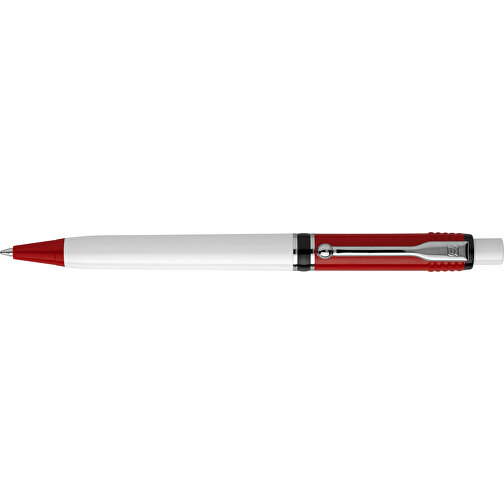 Kugelschreiber Raja Colour Hardcolour , rot / weiss, ABS & Metall, 14,00cm (Länge), Bild 3