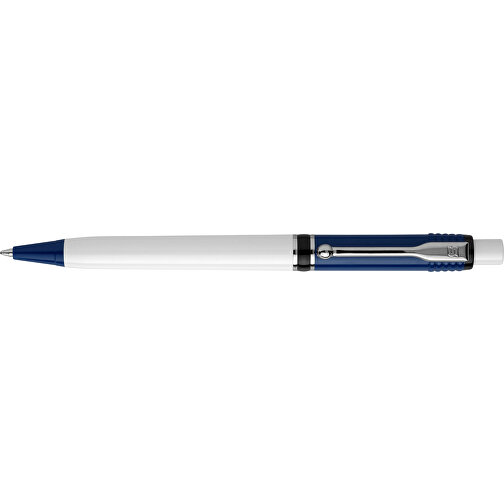 Kugelschreiber Raja Colour Hardcolour , dunkelblau / weiß, ABS & Metall, 14,00cm (Länge), Bild 3