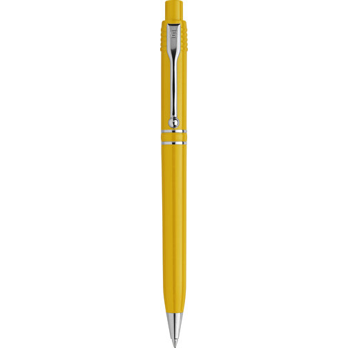 Kugelschreiber Raja Chrome Hardcolour , gelb, ABS & Metall, 14,00cm (Länge), Bild 1