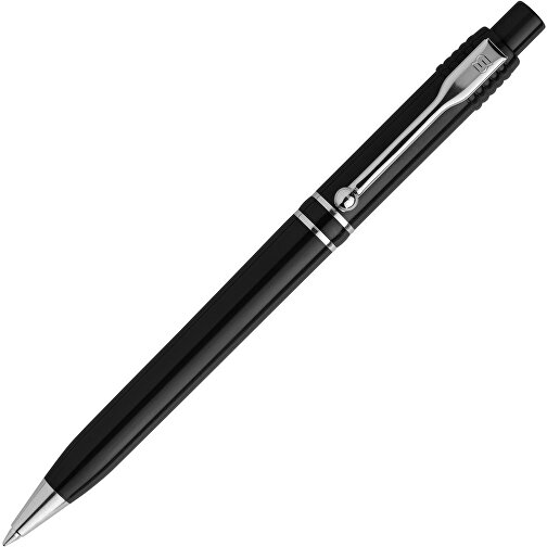 Kugelschreiber Raja Chrome Hardcolour , schwarz, ABS & Metall, 14,00cm (Länge), Bild 2