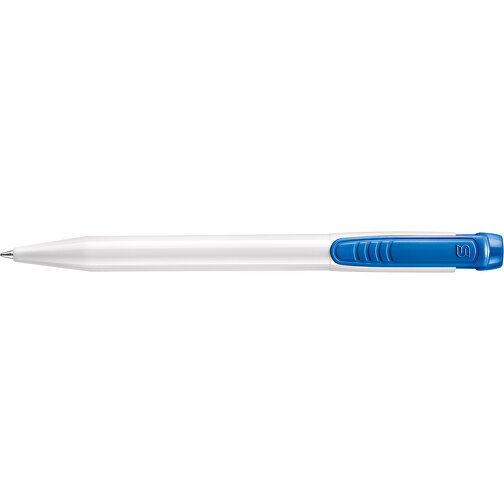 Kugelschreiber Pier Hardcolour , weiss / hellblau, ABS, 13,60cm (Länge), Bild 3
