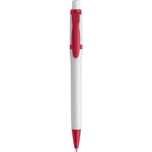 Kugelschreiber Olly Hardcolour , weiss / rosé, ABS, 13,80cm (Länge), Bild 1