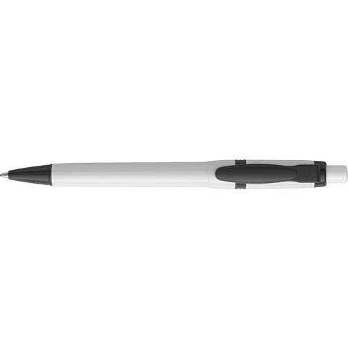 Kugelschreiber Olly Hardcolour , weiss / grau, ABS, 13,80cm (Länge), Bild 3