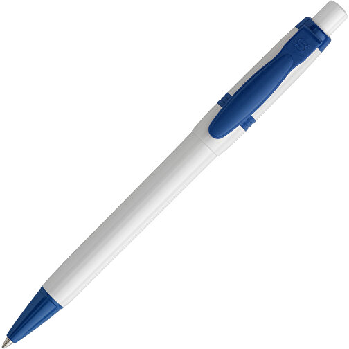 Kugelschreiber Olly Hardcolour , weiss / hellblau, ABS, 13,80cm (Länge), Bild 2