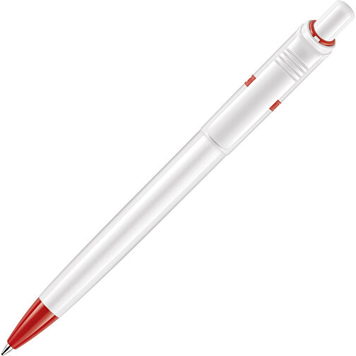 Kugelschreiber Ducal Hardcolour , weiß / rot, ABS, 13,80cm (Länge), Bild 2