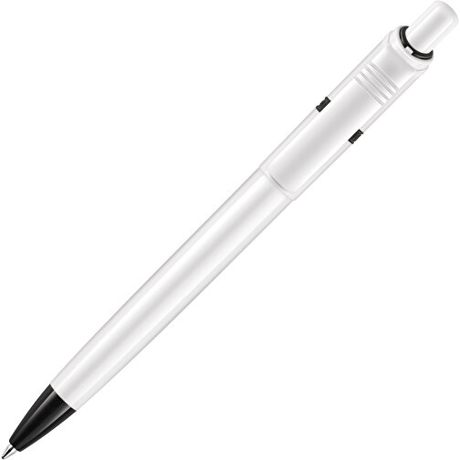 Kugelschreiber Ducal Hardcolour , weiß / schwarz, ABS, 13,80cm (Länge), Bild 2