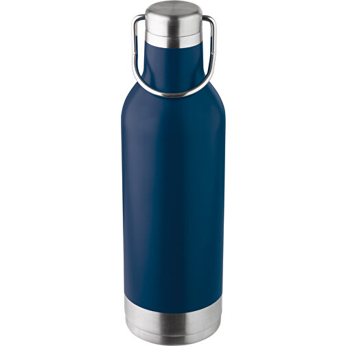 Edelstahl-Isolierflasche 400ml , dunkelblau, Edelstahl, 25,50cm (Höhe), Bild 1