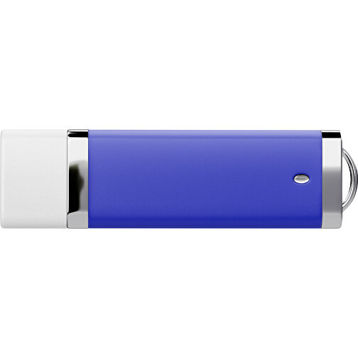 PromoPerfect USB-STICK 2.0 PLASTIK , blau / weiß MB , 65 GB , Gummiplastik, Kunststoff MB , 7,00cm x 0,70cm x 2,00cm (Länge x Höhe x Breite), Bild 2