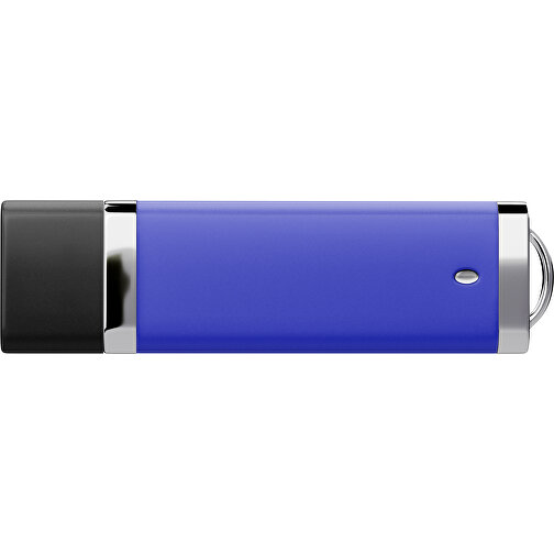 PromoPerfect USB-STICK 2.0 PLASTIK , blau / schwarz MB , 65 GB , Gummiplastik, Kunststoff MB , 7,00cm x 0,70cm x 2,00cm (Länge x Höhe x Breite), Bild 2