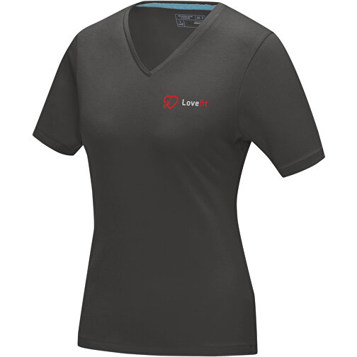 Kawartha T-Shirt Für Damen Mit V-Ausschnitt , Green Concept, storm grey, Single jersey Strick 95% Bio Baumwolle, 5% Elastan, 200 g/m2, XXL, , Bild 2
