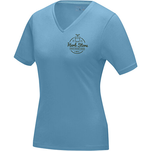 Kawartha T-Shirt Für Damen Mit V-Ausschnitt , Green Concept, nxt blau, Single jersey Strick 95% Bio Baumwolle, 5% Elastan, 200 g/m2, L, , Bild 2