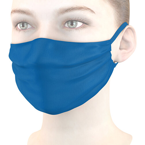 Mund-Nasen-Maske , tintenblau, Polyester, 11,00cm x 9,00cm (Länge x Breite), Bild 1