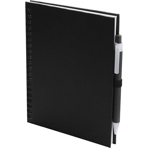Notizbuch Koguel , schwarz, Reclycling Pappe, 15,00cm x 1,90cm x 18,20cm (Länge x Höhe x Breite), Bild 1