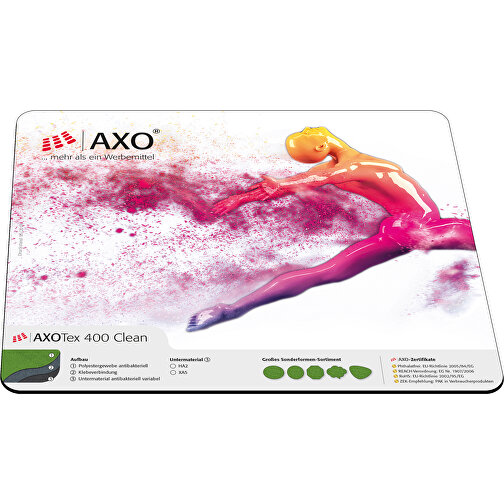 AXOPAD® Zahlmatte AXOTex Clean 400, 24 X 19,5 Cm Rechteckig, 1 Mm Dick , 4-C Euroskala, Antibakteriell ausgerüstetes Polyestergewebe, Latexcompound strukturiert, 24,00cm x 0,10cm x 19,50cm (Länge x Höhe x Breite), Bild 1
