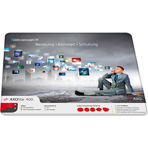 Almohadilla de escritorio AXOPAD® AXOStar 500 Blueline, 60 x 42 cm rectangular, 1,6 mm de grosor, Imagen 1