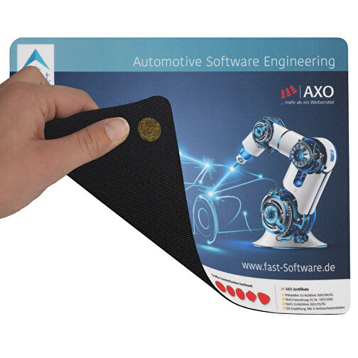 AXOPAD® Mousepad AXOFast 400, kwadrat 20 x 20 cm, grubosc 1,4 mm, Obraz 2
