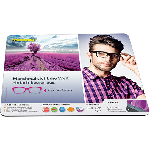 AXOPAD® Mousepad AXOSoft 400, 24 x 19,5 cm rektangulær, 1,1 mm tyk, Billede 1