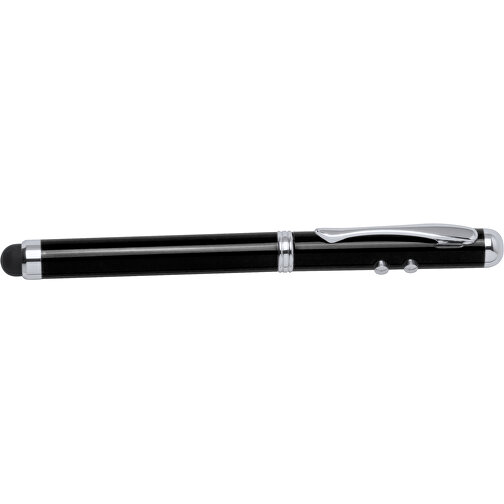 Kugelschreiber Laser Snarry , schwarz, Metall, 12,30cm (Breite), Bild 3