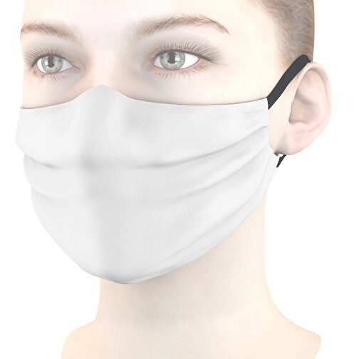Mund-Nasen-Maske Mit Nasenbügel , dunkelgrau, Polyester, 11,00cm x 9,00cm (Länge x Breite), Bild 1